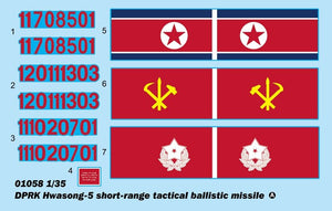 Trumpeter 01058 DPRK Hwasong 5 short-range tactical ballistic missile 1/35 – immagine 22