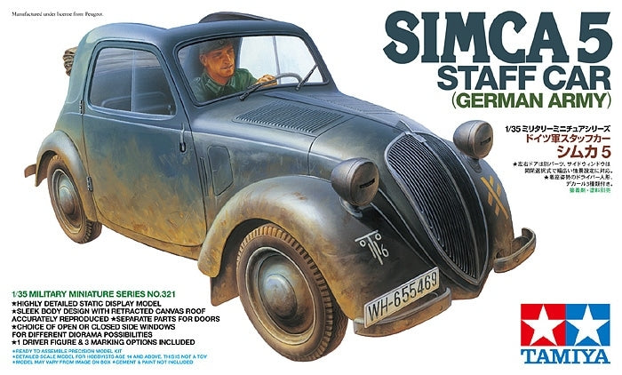 Tamiya 35321 Simca 5 Staff Car 1/35 – imagen 2