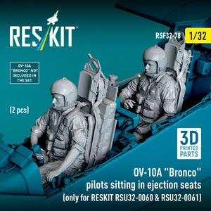 RESKIT RSF32-0079 OV-10A &amp;quot;Bronco&amp;quot; pilots sitting in ejection seats (2 pcs) (only for RESKIT RSU32-0060 &amp;amp; RSU32-0061) (3D Printed) 1/32 – image 3