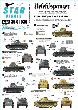 Star Decals 35-C1036 Befehlspanzer #1 1/35