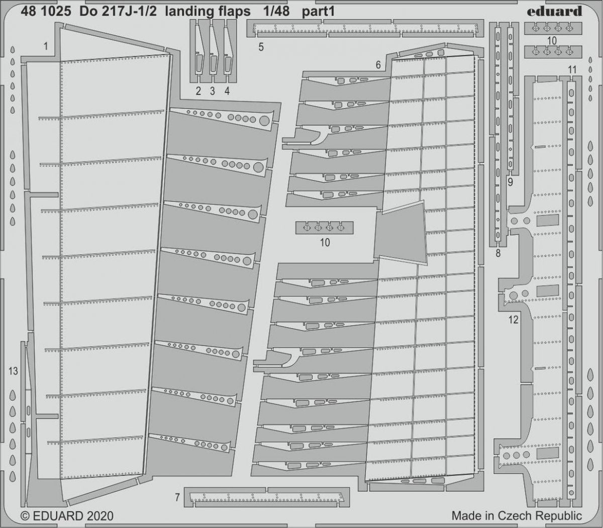 Eduard 481025 For 217J-1/2 landing flaps 1/48 ICM