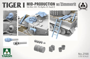 Takom 2198 Tiger I Mid-Production w/Zimmerit Sd.Kfz. 181 Pz.Kpfw. VI Ausf. E 1/35 – image 6