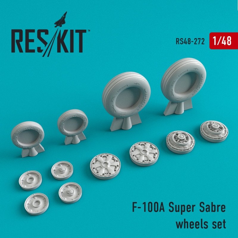 RESKIT RS48-0272 F-100 (A) Super Saber wheels set 1/48