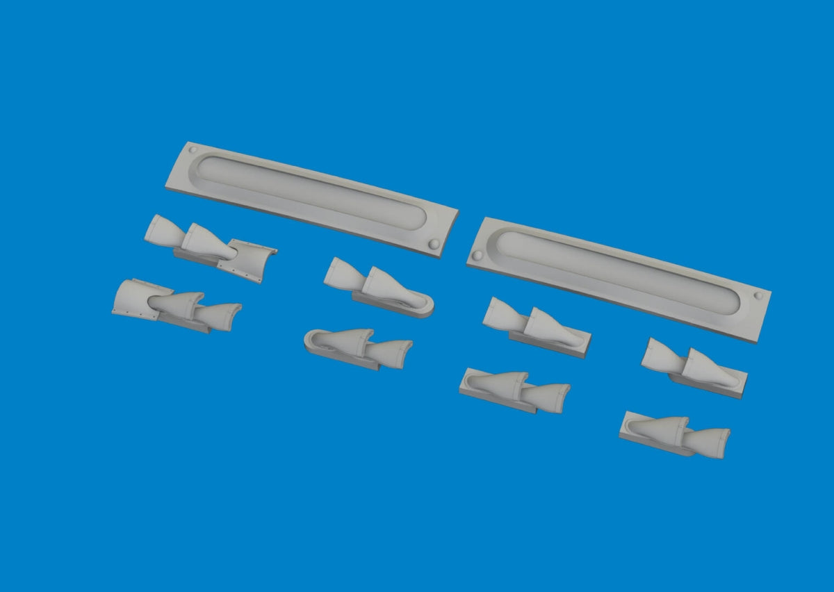 Eduard 6481098 P-40E radiators upgrade set PRINT EDUARD 1/48 – obrázek 3