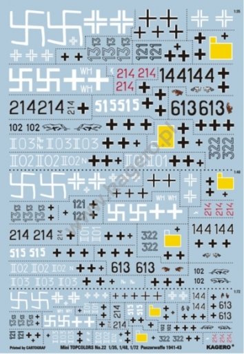 Kagero 15022 Panzerwaffe 1941-43 Part 1 (decals) PL/EN – image 3