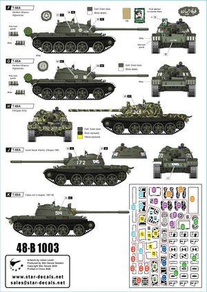 Star Decals 48-B1003 T-55A Tanks # 3. War. Used in wars in Africa, Middle East and Afghanistan 1/48 – obrázek 2