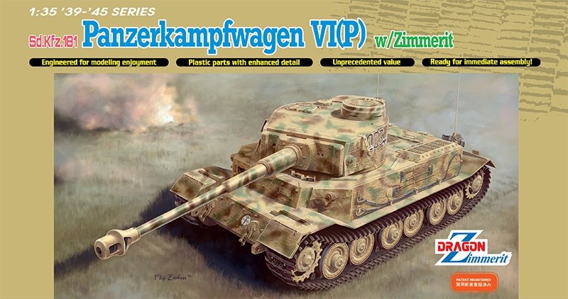 Dragon 6797 Sd.Kfz.181 Panzerkampfwagen VI(P) w/Zimmerit 1/35