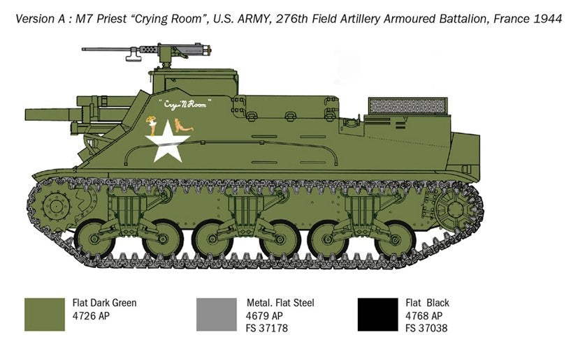 Italeri 6580 M7 Priest Howitzer Motor Carriage 1/35 – Bild 8
