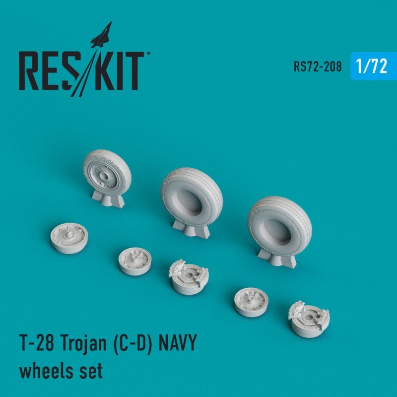 RESKIT RS72-0208 T-28 Trojan (CD) NAVY wheels set 1/72