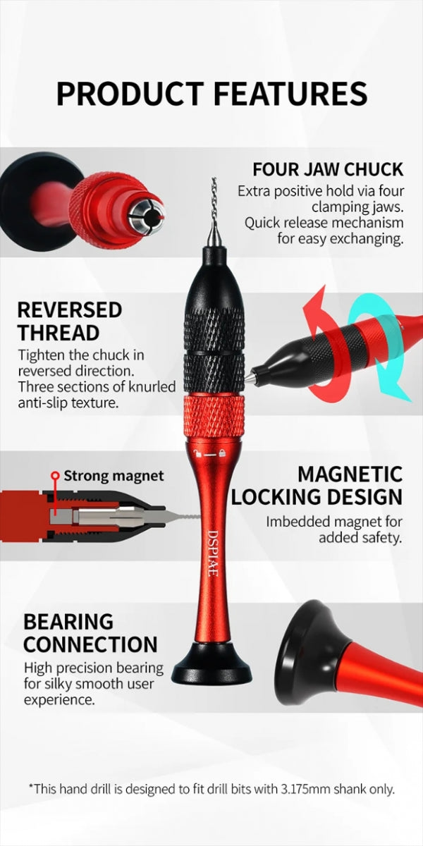 DSPIAE AT-SHD Precision Aluminum Alloy Hand Drill Set – Bild 2