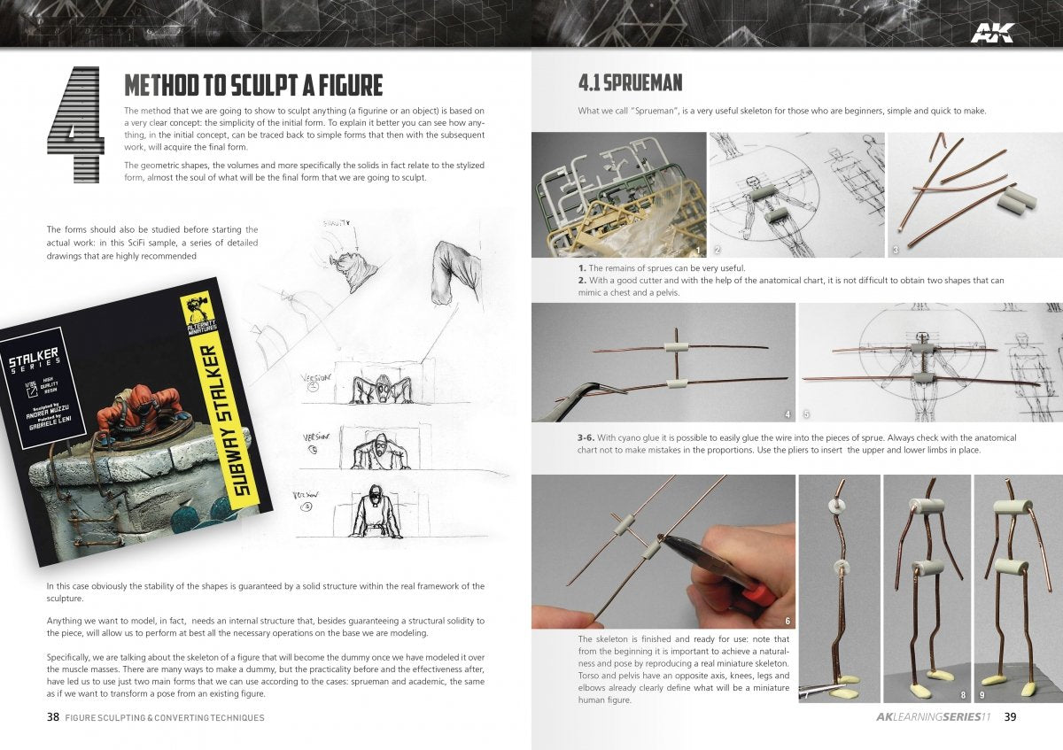 AK Interactive AK512 AK LEARNING 11: FIGURE SCULPTING &amp;amp; CONVERTING TECHNIQUES EN – obrázek 4