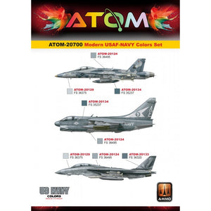 AMMO of Mig Jimenez ATOM 20700 Modern USAF-NAVY Colors Set 12 x 20 ml – zdjęcie 3
