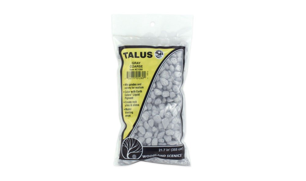 Woodland Scenics WC1280 Coarse Gray Talus - coarse gray rock aggregate – image 2