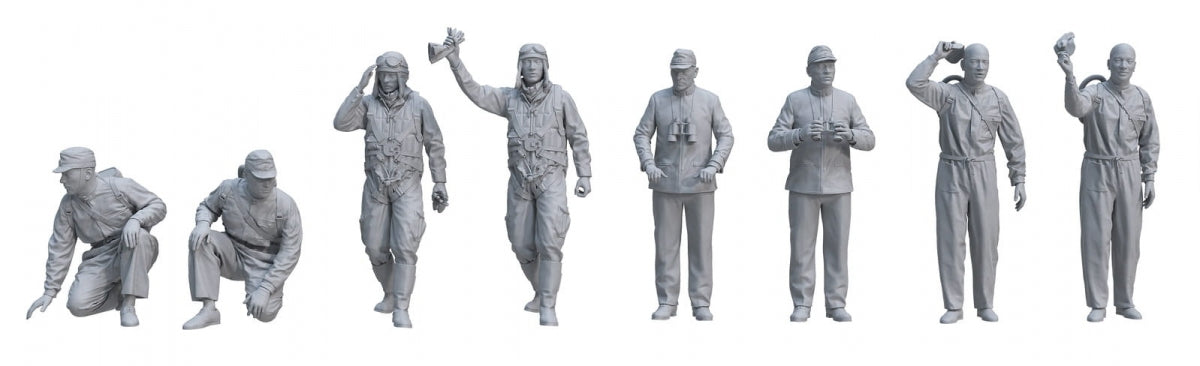 Border Model BR-006 IJN Carrier Crew Pilots &amp;amp; Officers x 8 resin figures 1/35 – image 2