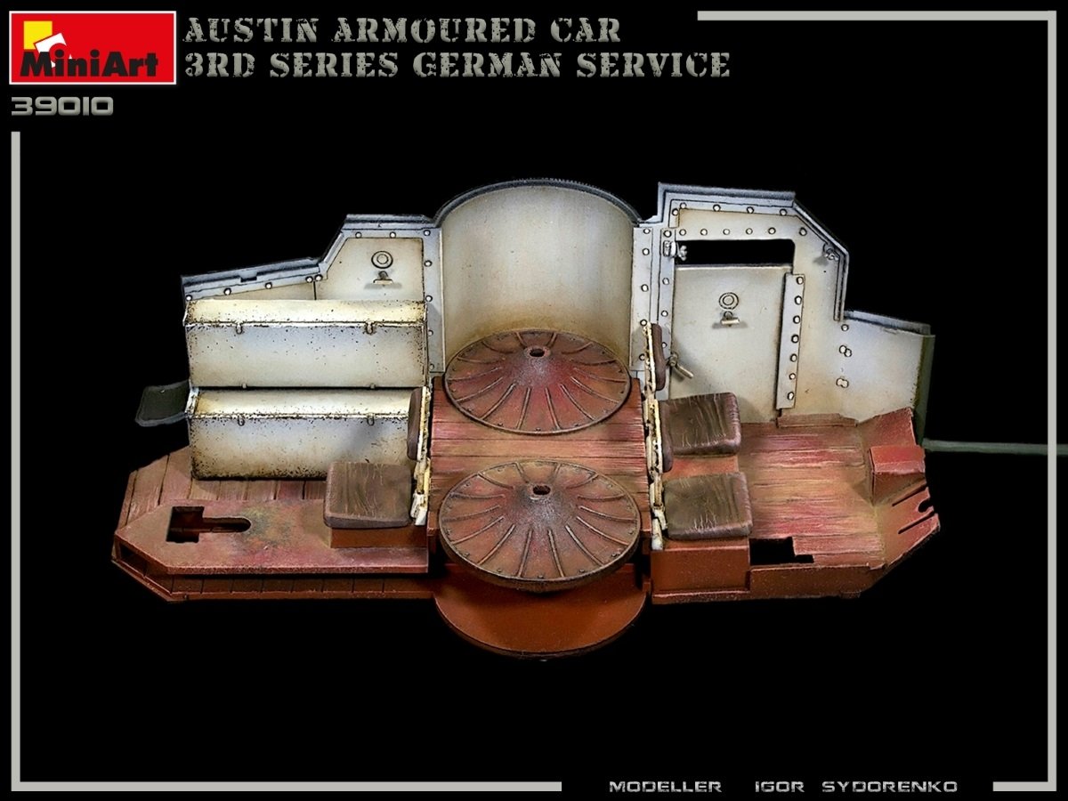 Miniart 39010 AUSTIN ARMORED CAR 3rd SERIES: GERMAN, AUSTRO-HUNGARIAN, FINNISH SERVICE. INTERIOR KIT 1/35 – immagine 3