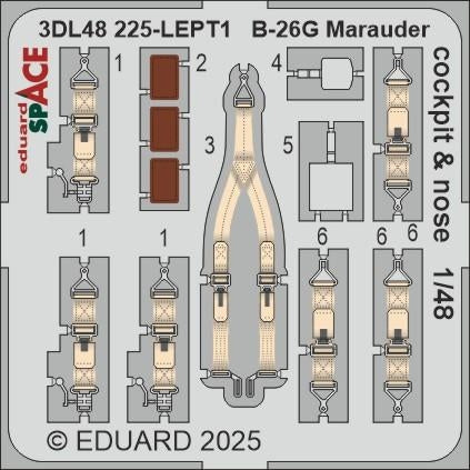 Eduard 3DL48225 B-26G Marauder cockpit &amp;amp; nose SPACE ICM 1/48 – image 4