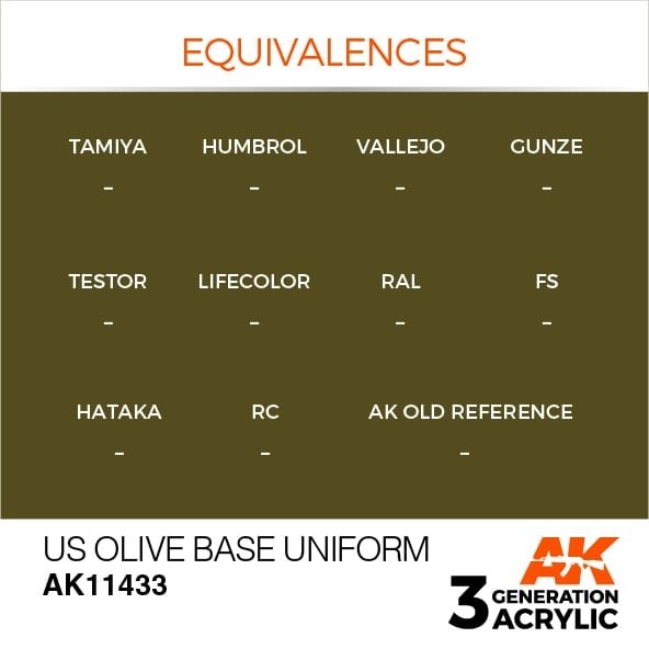 AK Interactive AK11433 US Olive Base Uniform 17ml – image 3