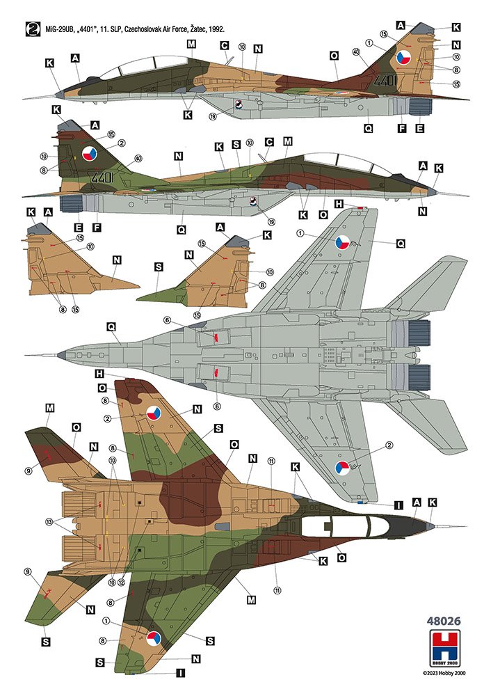 Hobby 2000 48026 MiG-29UB Czech &amp;amp; Slovak Air Force 1/48 – Bild 2