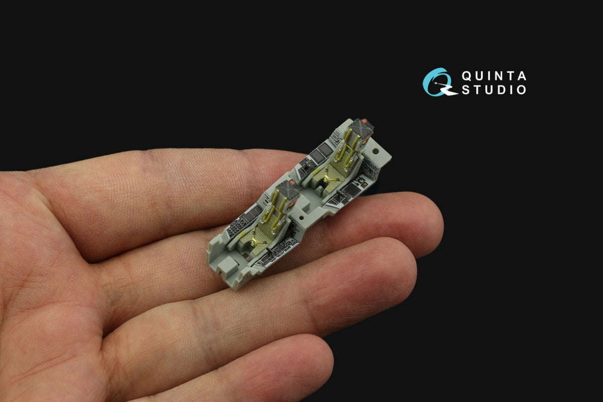 Quinta Studio QD72075 F/A-18F Late, E/A-18G 3D-Printed &amp;amp; colored Interior on decal paper (Academy) 1/72 – immagine 8