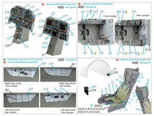 Quinta Studio QD32131 F/A-18D Early 3D-Printed &amp;amp; colored Interior on decal paper (Academy) 1/32 – image 12
