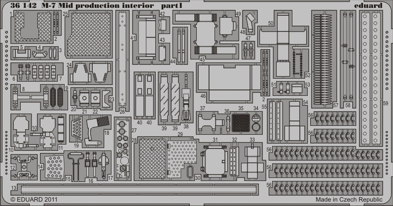Eduard 36142 M-7 Mid production interior 1/35 Dragon – image 2