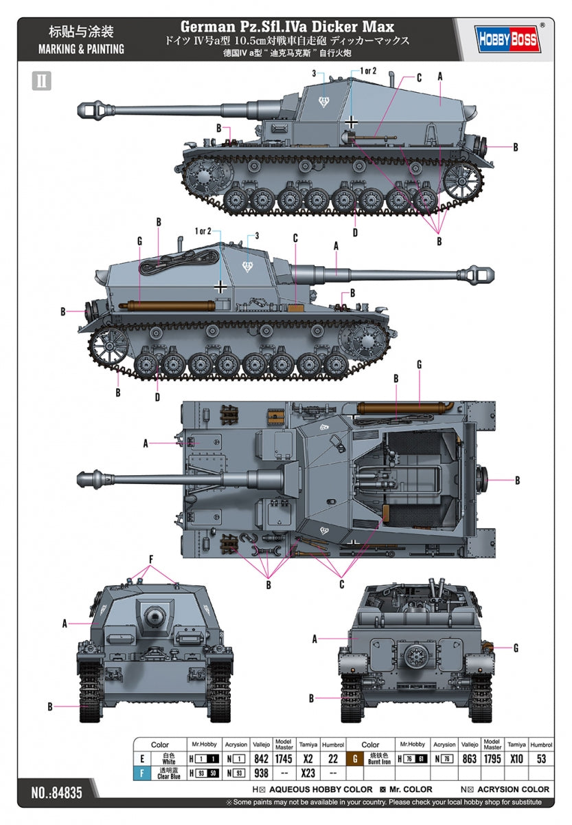 Hobby Boss 84835 German Pz.Sfl.Iva Dicker Max 1/48 – zdjęcie 5