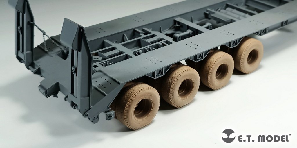 ET Model P35-119 US M747 Heavy Equipment Semi-Trailer Sagged wheels For Meng Kit 1/35 – imagen 7