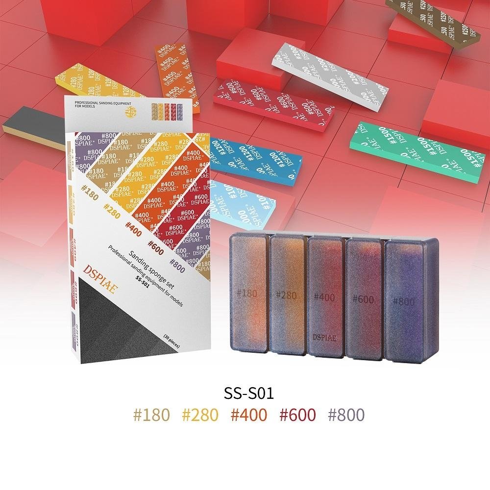 DSPIAE SS-S01 #180~#800 SANDING SPONGE 30 PCS / Sanding sponge