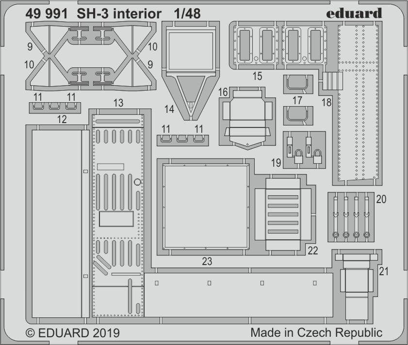 Eduard 49991 SH-3 interior 1/48 HASEGAWA – Bild 2