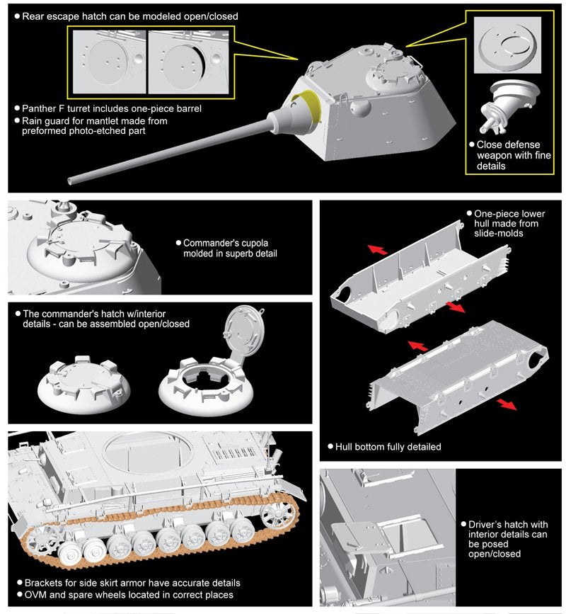 Dragon 6824 Pz.Kpfw.IV with Panther F Turret – Bild 4