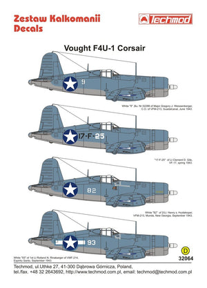 Techmod 32064 Vought F4U-1 Corsair 1/32 – image 2