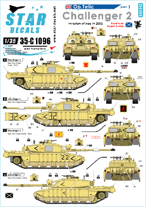 Star Decals 35-C1096 Pack. Telic 1 1/35