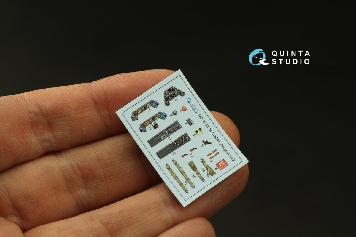 Quinta Studio QD72093 Ta 152C/H 3D-Printed &amp;amp; colored Interior on decal paper (Dragon) 1/72 – Bild 4
