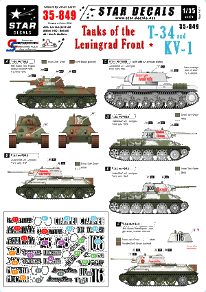 Star Decals 35-849 Tanks of the Leningrad Front 1/35