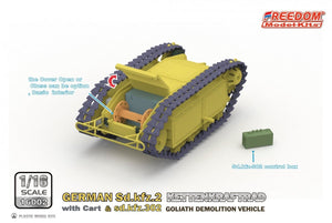 Freedom 16002 GERMAN SD.KFZ.2 KETTENKRAFTRAD &amp;amp; SD.KFZ.302 GOLIATH DEMOLITION VEHICLE 1/16 – zdjęcie 9