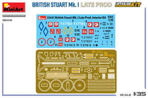 Mini Art 35441 British Stuart Mk. I Late Prod Interior Kit 1/35