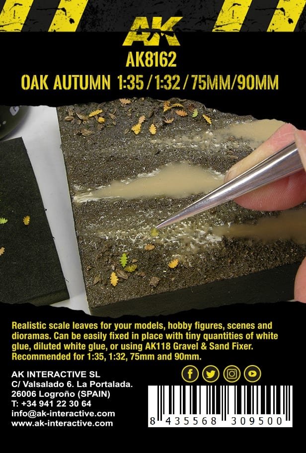 AK Interactive AK8162 OAK AUTUMN LEAVES 75MM / 90MM 1/32 1/35 – image 3