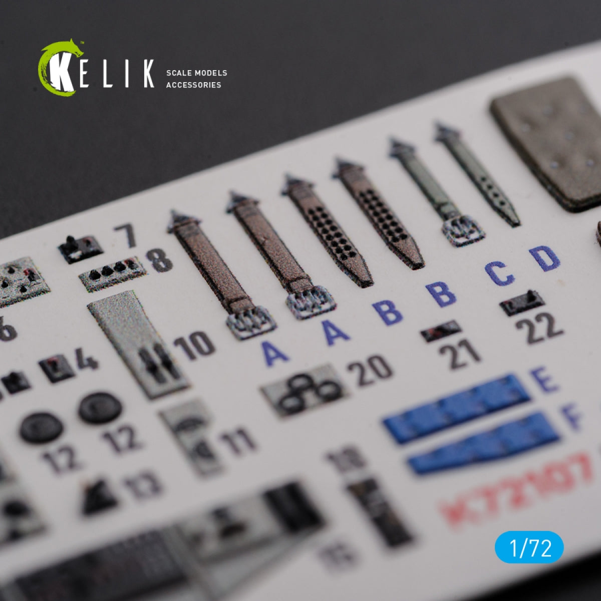 KELIK K72107 KI-21 interior 3D decals for ICM kit 1/72 – image 6