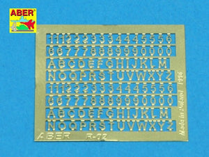 Aber R-02 Numbers and letters (1.5mm)