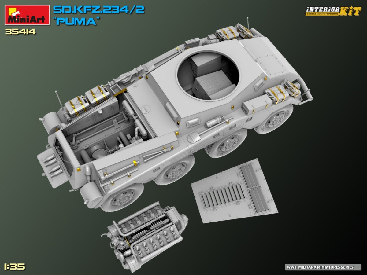 MiniArt 35414 Sd.Kfz. 234/2 PUMA. INTERIOR KIT 1/35 – image 38