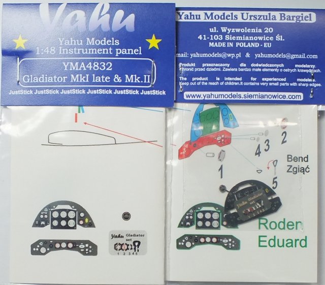 Yahu YMA4832 Gladiator Mk.I late &amp; Mk.II (Roden / Eduard) 1/48