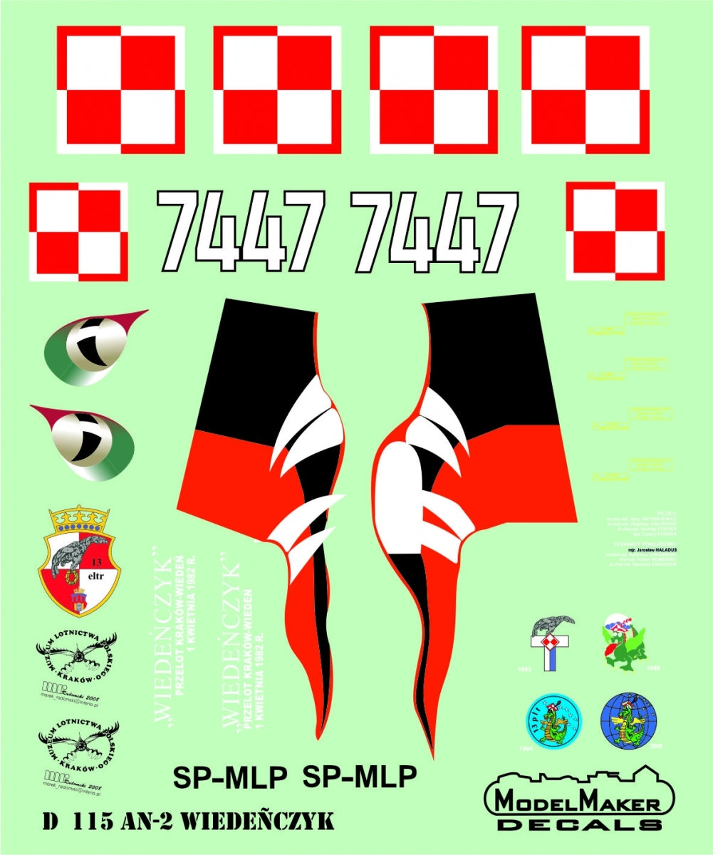 ModelMaker Decals MD48115 An-2 &amp;quot;Viennese&amp;quot; 1/48 – imagen 2