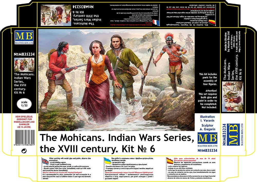 Master Box 35234 The Mohicans. Indian Wars Series, the 18th century. Kit No. 6 1/35 – obrázek 2