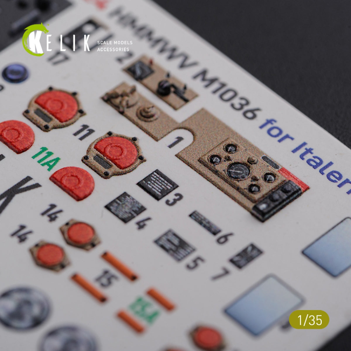 KELIK K35024 HUMVEE HMMWV M1036 with TOW Desert version Interior 3D Decal for Italeri kit 1/35 – image 10