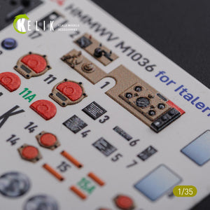 KELIK K35024 HUMVEE HMMWV M1036 with TOW Desert version Interior 3D Decal for Italeri kit 1/35 – image 10