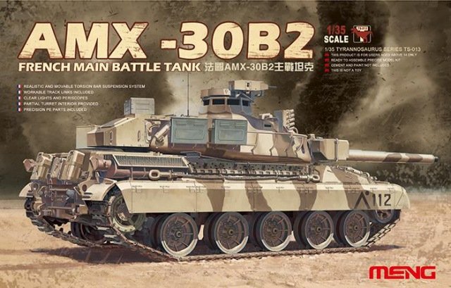 Meng Model TS-013 French Main Battle Tank AMX-30B2 1/35