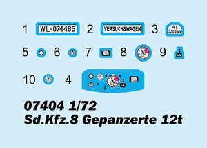 Trumpeter 07404 Sd.Kfz.8 Gepanzerter Zugkraftwagen 12t 1/72 – Bild 3