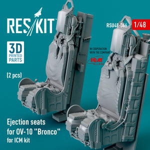 RESKIT RSU48-0366 Ejection seats for OV-10 &amp;quot;Bronco&amp;quot; (2 pcs) for ICM kit (3D Printed) 1/48 – image 2