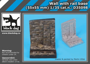 Black Dog D35098 Wall with rail base 1/35