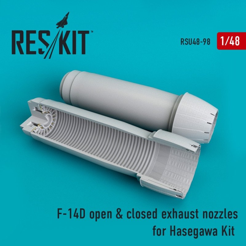 RESKIT RSU48-0098 F-14 D open &amp;amp; closed exhaust nozzles for Hasegawa kit 1/48